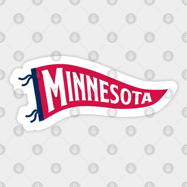 Minnesota Pennant - White Sticker by KFig21